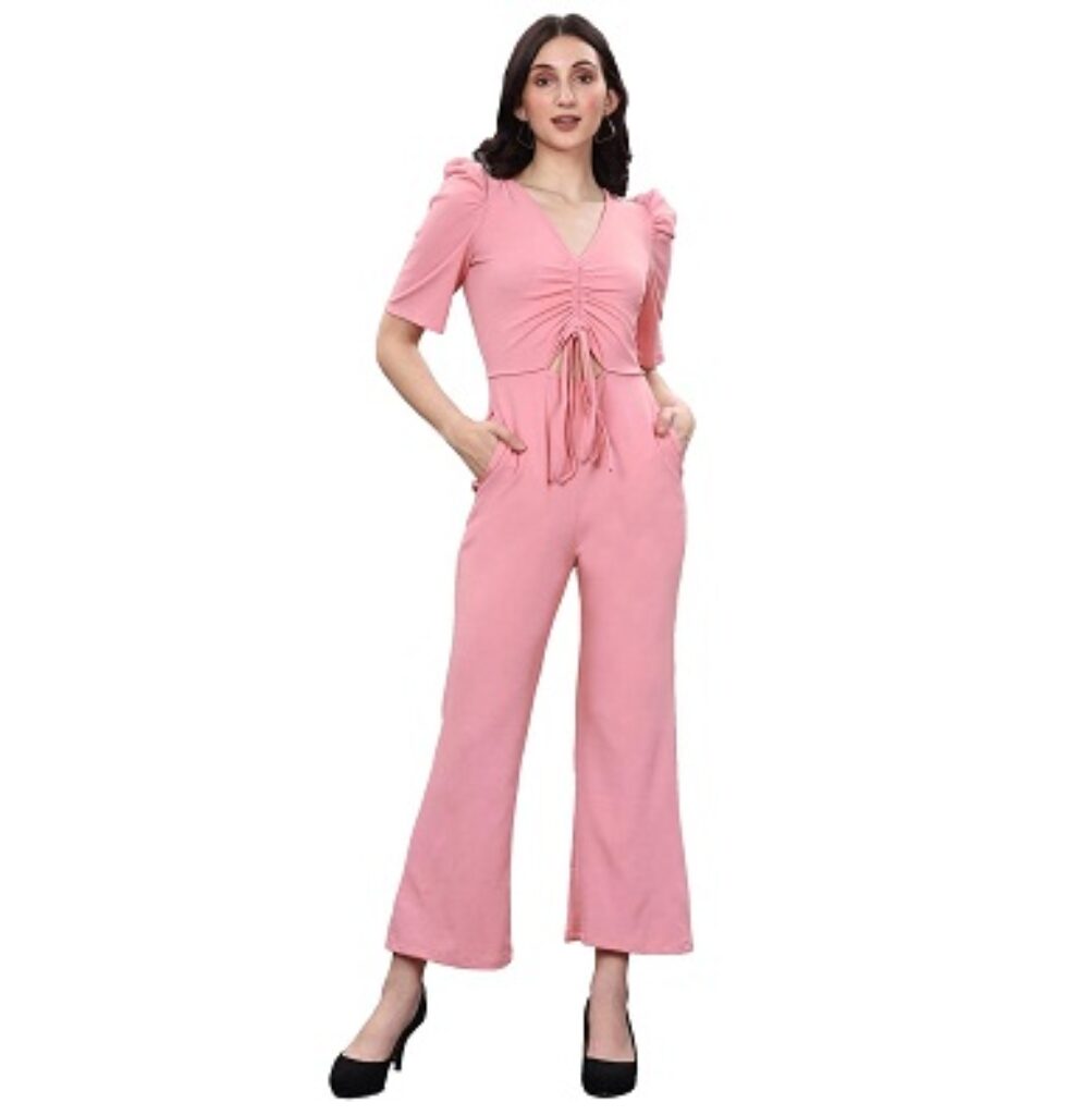 Selvia Women's Lycra Knitted Regular Fit Jumpsuit