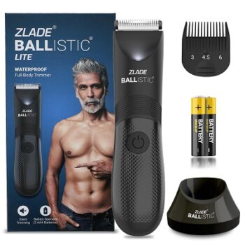 ZLADE Ballistic LITE Manscaping Body Trimmer for Men | Beard, Body, Pubic Hair Grooming
