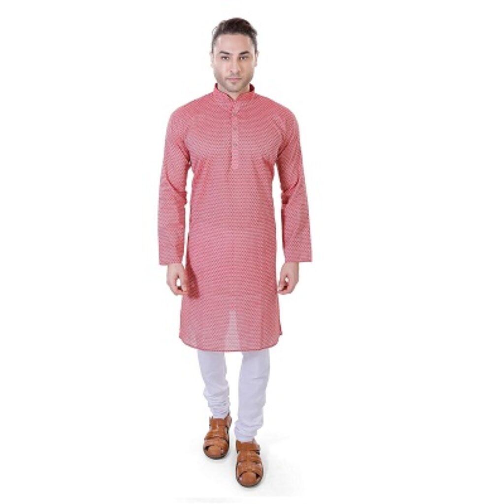 Luckwin Men’s Regular Fit Cotton Kurta Pyjama Set,