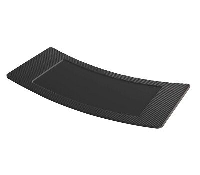 MILTON Curvy Melamine Platter, Black (13" X 6")