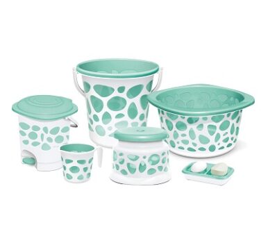 Milton Duplex Spa 6 Pieces Round Printed Bathroom Set