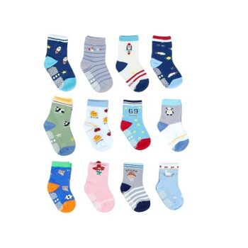 Brand: NEOBABY NEOBABY Cotton Anti Slip Grip Dotted Socks for Kids & Babies Boys & Girls