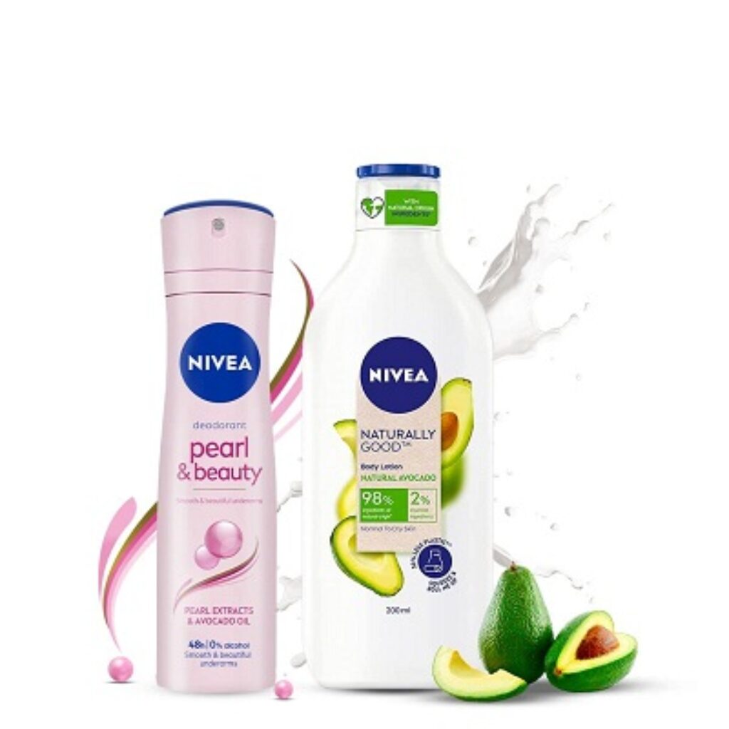 Nivea Pearl & Beauty Deodorant 48 Hrs, 150ml & Naturally Good