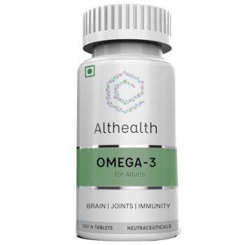 Althealth Omega 3 Liquid Filled Softgel for Adults, Supports Brain and Cardiovascular Health,