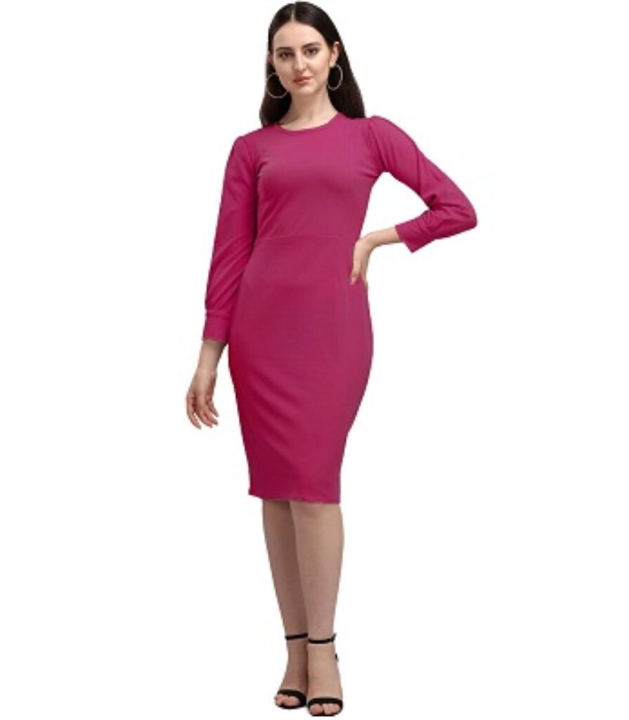 PURVAJA Women Knee Length Dress