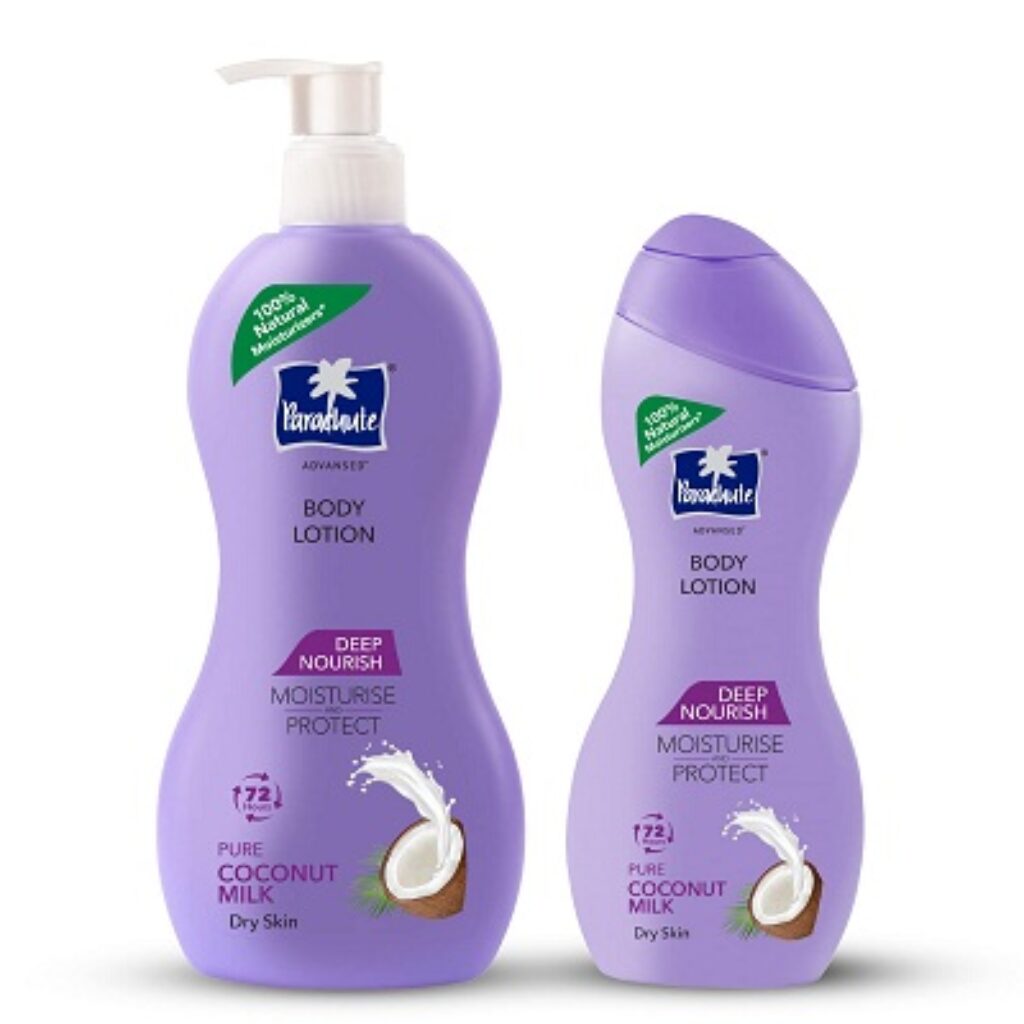 Parachute Advansed Deep Nourish Body Lotion for Women & Men, Dry Skin, 400ml + 250ml