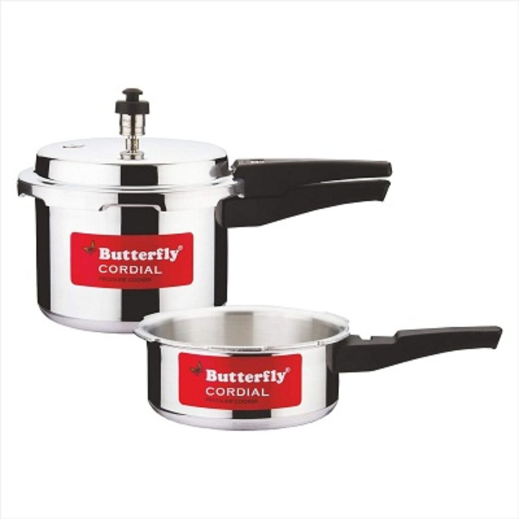 Butterfly Cordial 2 L, 3 liter Induction Bottom Outer Lid Pressure Cooker