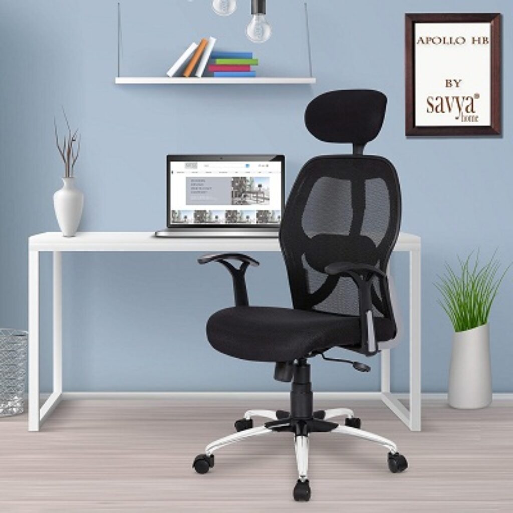 SAVYA HOME® APEX Chairs™ Apollo Chrome Base HIGH Back Office CHAIR2