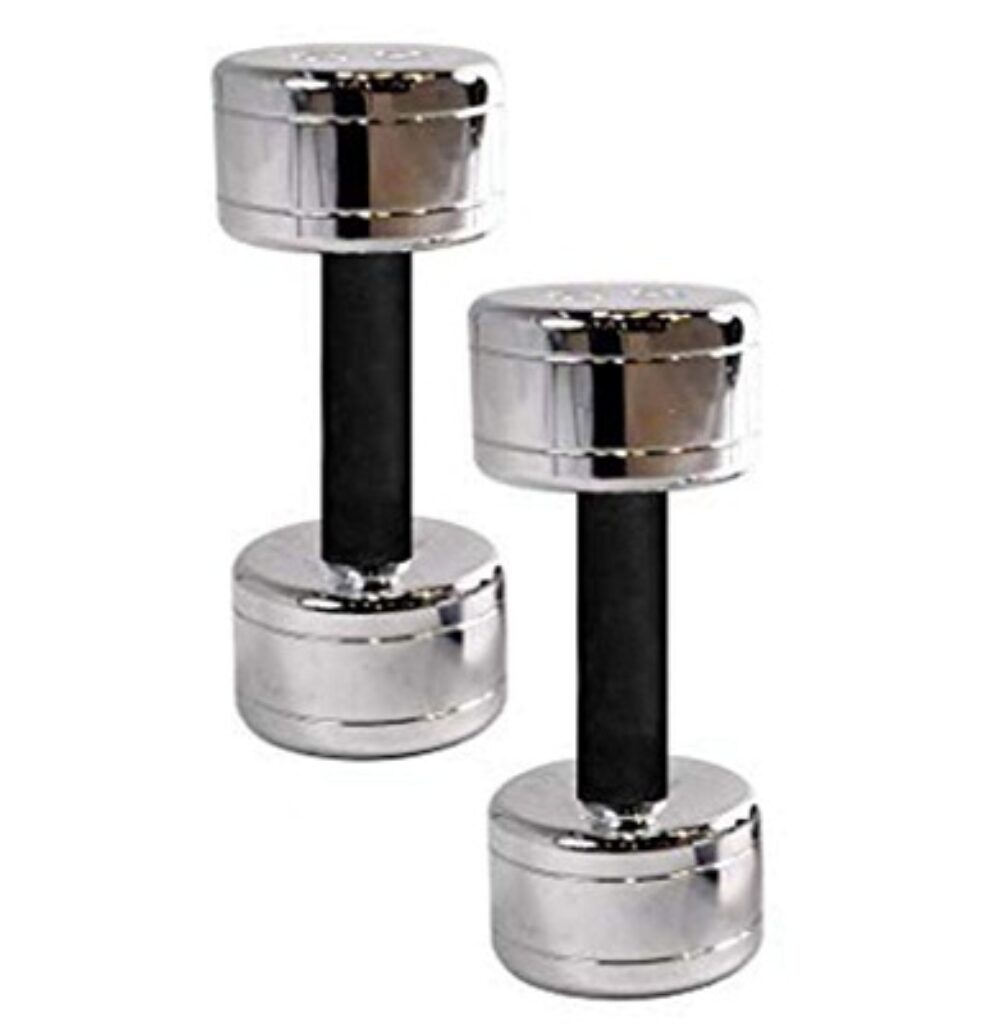 Skera Steel Chrome fixws Dumbbell (Pair) [ 1 kg to 25 kg ] (7.5)