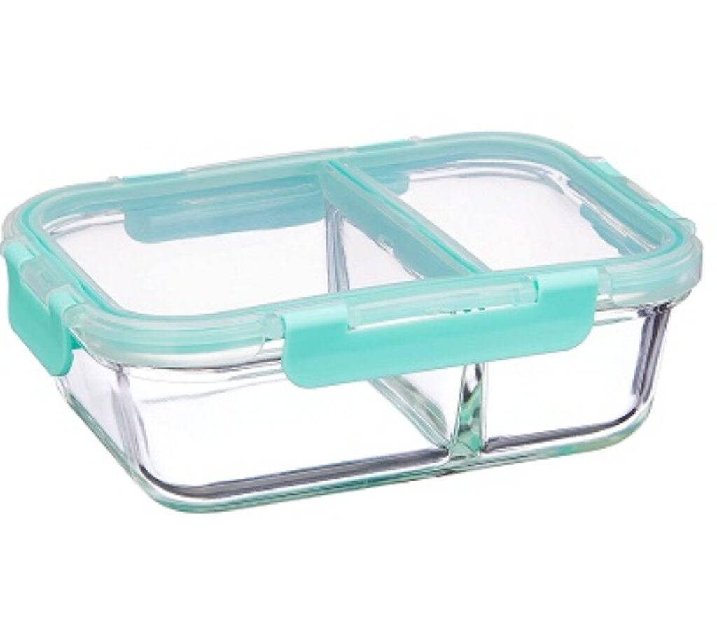 Amazon Brand - Solimo Microwave Safe Two Compartment Lunch Box