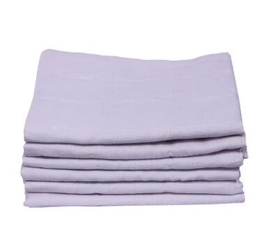 Glus Pure Cotton Useful Towel for Babies Set of 6 Pieces (White, Children: M)