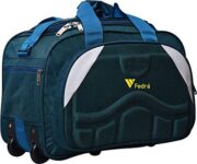 Fedra Expandable Waterproof Polyester Lightweight 60 L Travel Duffle with 2 Wheels sea Green