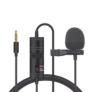 Tygot T-M1 Auxiliary Omnidirectional Lavalier Clip On Collar Microphone