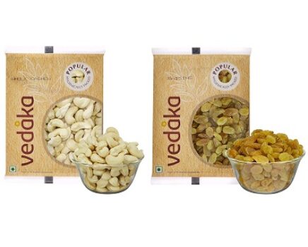 Amazon Brand - Vedaka Dry Fruit Combo - Raisins and Cashews