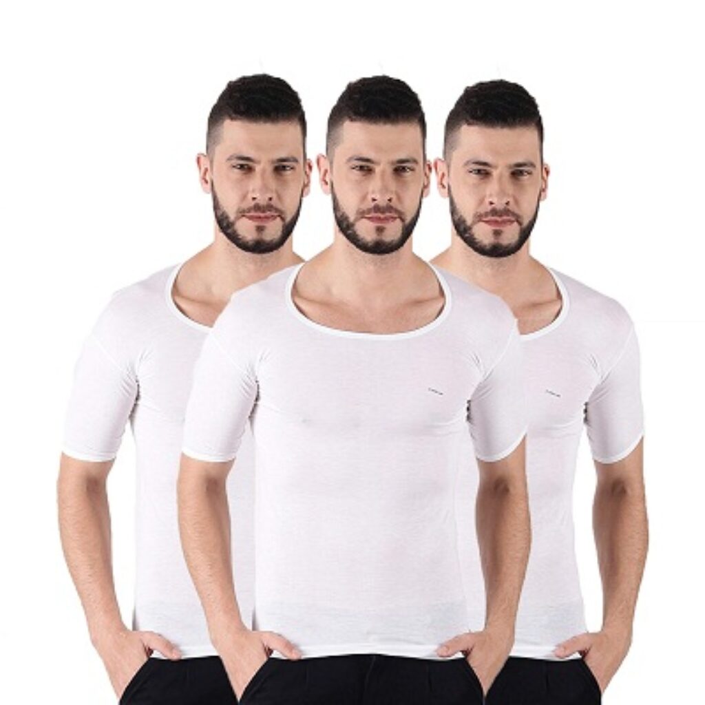 Dollar Pack of 3 Lehar Mens White Vest