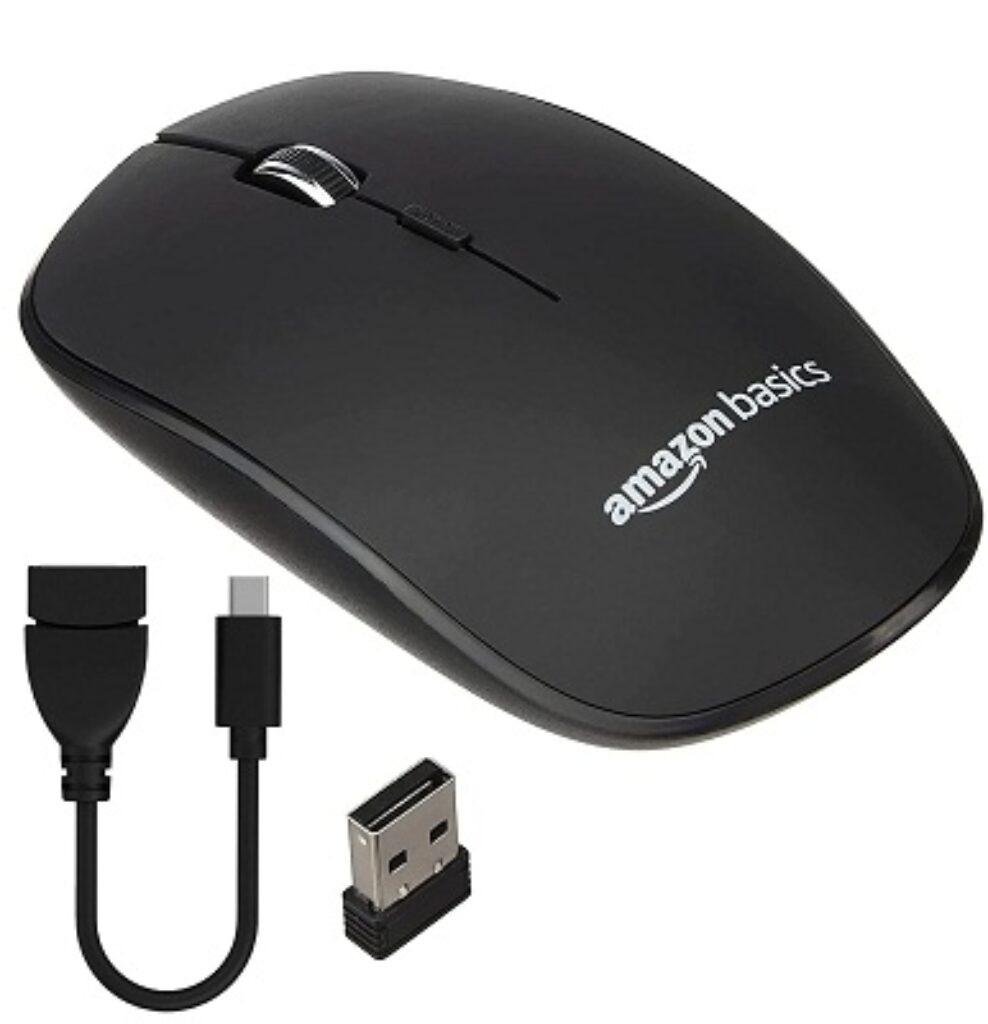 Amazon Basics AmazonBasics Wireless Mouse | 2.4 GHz Connection