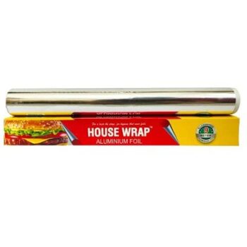 House Wrap Aluminium Foil for Food Packing, Cooking, Baking - Aluminium Foil 9 Meter Net Guaranteed 11 Microns in Thickness for Keeping Food Warm (Pack of 1)