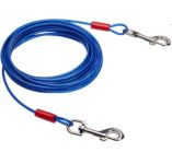 amazon basics Tie-Out Cable/Leash for Dogs up to 27 Kg, 25 Feet