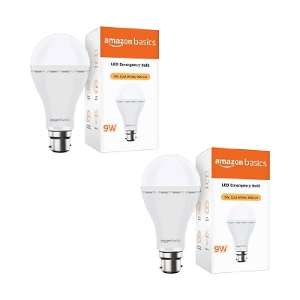 amazon basics - Rechargeable 9W LED Emergency Inverter Bulb