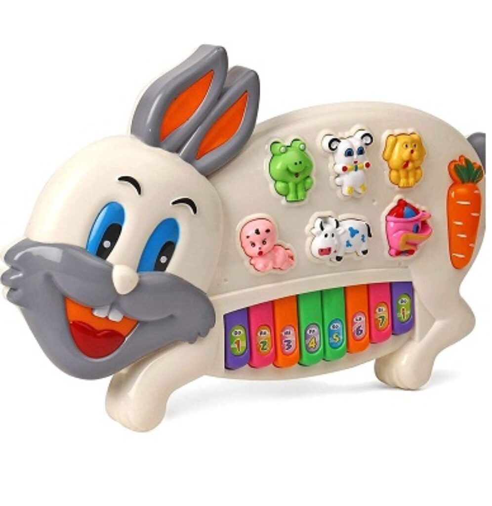 Amitasha Baby Music Rabbit Toys, Toddler Musical Animal Voice Piano