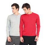 Ap'pulse Men's Long Sleeve Mandarin Collar (Pack of 2)