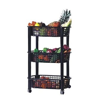 Aristo Volvo Rack 3 Layer Plastic Rack for Kitchen, Offices, Home, Hospitals