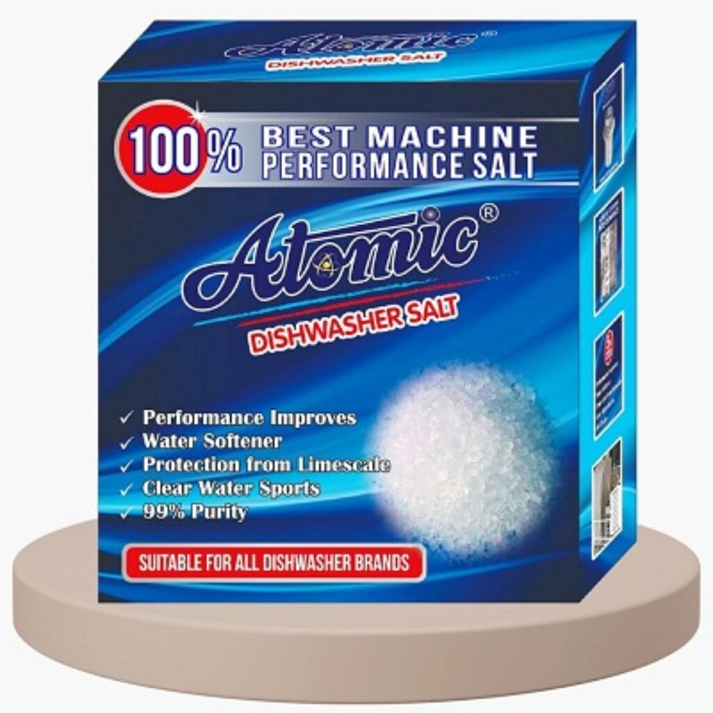 Atomic 900GM, Dishwasher Salt/Softens hard water- Compatible with All Dishwasher Brands