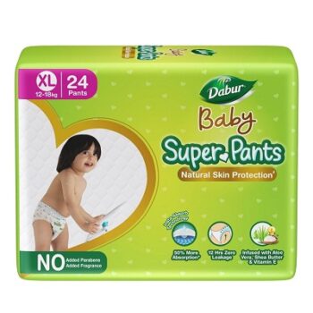 Dabur Baby Super Pants - XL (24 Pieces) | 12-18 kg