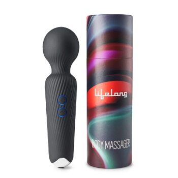 Lifelong LLM468 Rechargeable Wireless Body Massager Machine with 20 Vibration Modes, 8 Speeds and Water Resistant