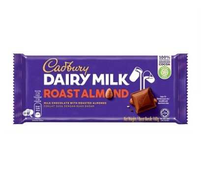 Cadbury Dairy Milk Roast Almond Bar Pouch, 165 g