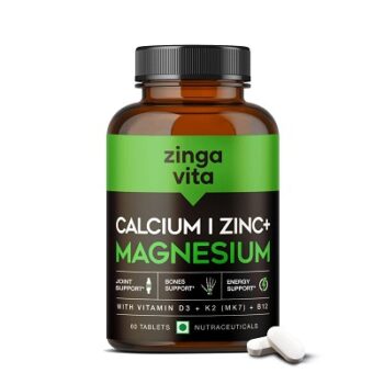 Zingavita Calcium Magnesium & Zinc Tablets with Vitamin D3, K2 & B12