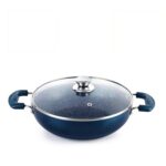Cello Oxford Non Stick Induction Compatible Kadai with Glass lid