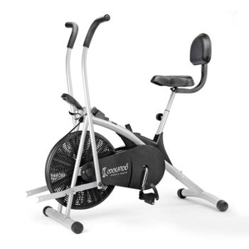 ockatoo AB06WBC Stainless Steel Exercise Bike with Moving Handle, Back Support and Adjustable Cushioned Seat
