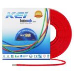 KEI WIRES & CABLES Homecab 1 sqmm 1 Core Copper Flame Retardant House Wire PVC Insulated Cable for Domestic & Industrial Electrical Wiring (Red, 90 Meters)