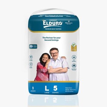 ELDURO Premium Tape Adult Diapers Large Unisex With Wetness Indicator