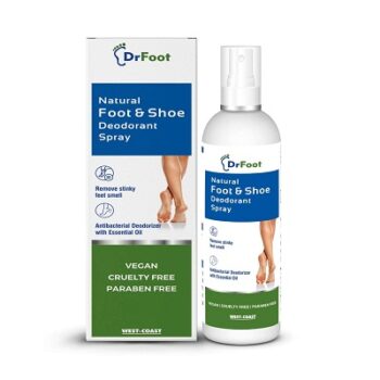 Dr Foot Natural Foot Sanitizer & Shoe Deodorant Spray with Essential Oils