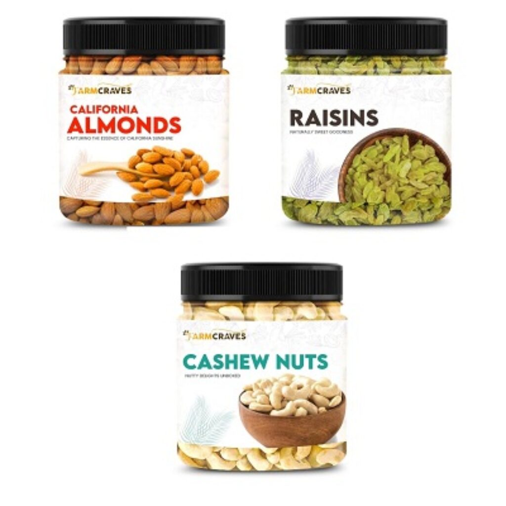 FARMCRAVES Premium Dry Fruits Combo Pack (750g)