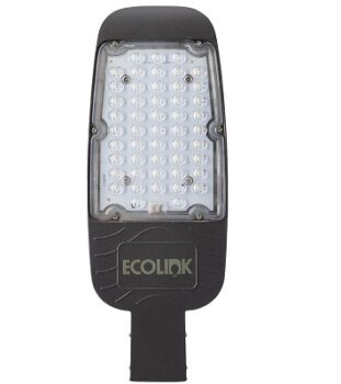 EcoLink 45-Watt Polycarbonate S1 Grey Street Light (Warm White, Pack of 2)