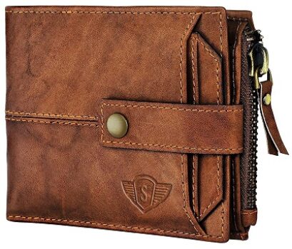 Spiffy Brown Genuine Leather Wallet for Men with ATM Card Holder