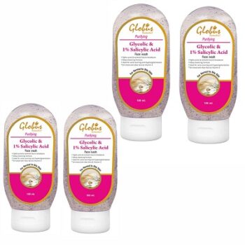 Globus Pimple Clear Face Wash with Glycolic & Salicyclic Acid - 100 ml (Pack of 4)