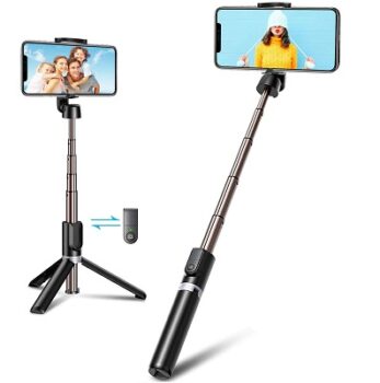 HOLD UP Selfie Stick, Extendable Selfie Stick with Wireless Remote and Tripod Stand