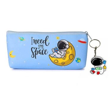 KOBBET® Space Pencil Case Pencil Pouch with a keychain