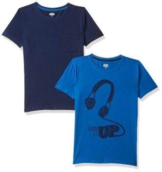 Amazon Brand - Jam & Honey Boys T-Shirt (Pack of 2)