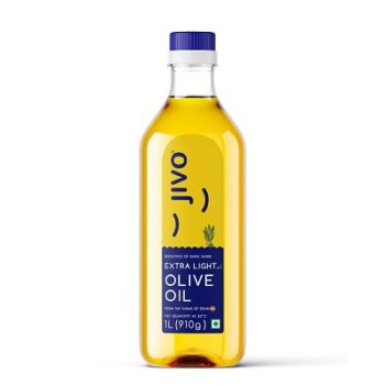 Jivo Extra Light Olive Oil, 1L for Cooking, Dressings, Salad and Soups, Dips & Marinades.