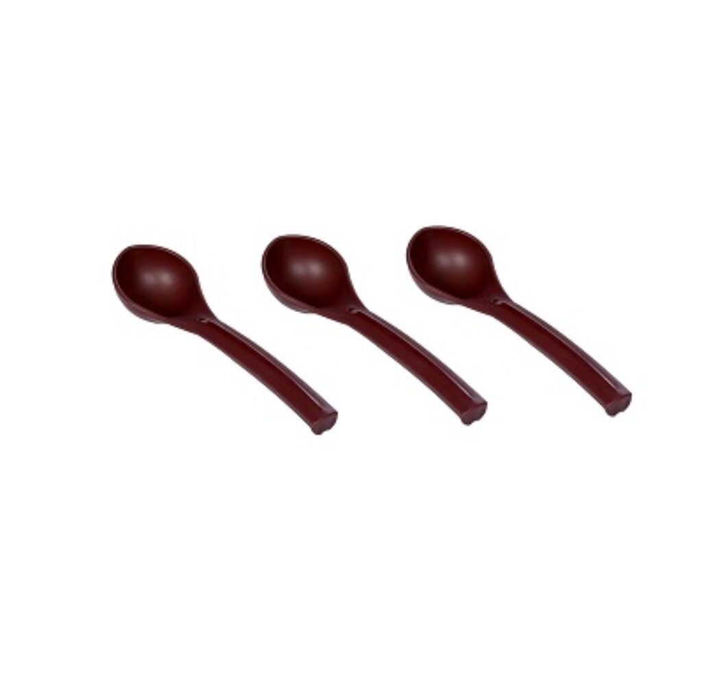 Signoraware Small Serving Ladle Set, Set of 3, Maroon (Plastic)