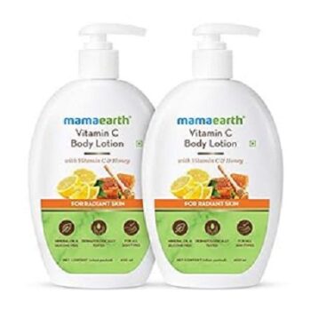 Mamaearth Vitamin C Body Lotion For Women And Men, Body Lotion For Dry Skin - Pack of 2 (400 ml * 2)
