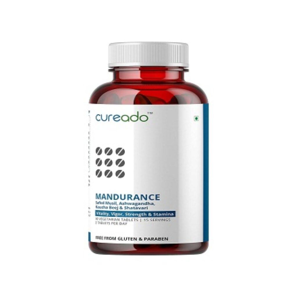 Mandurance Tablets for Men with Safed Musli, Kaucha Beej, Ashwagandha, Shilajit and more for energy & Vitality (30 Tablet)