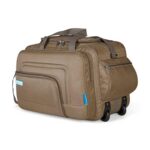 M MEDLER Aquiver Nylon 55 litres Waterproof Strolley Duffle Bag- 2 Wheels - Luggage Bag (Beige)