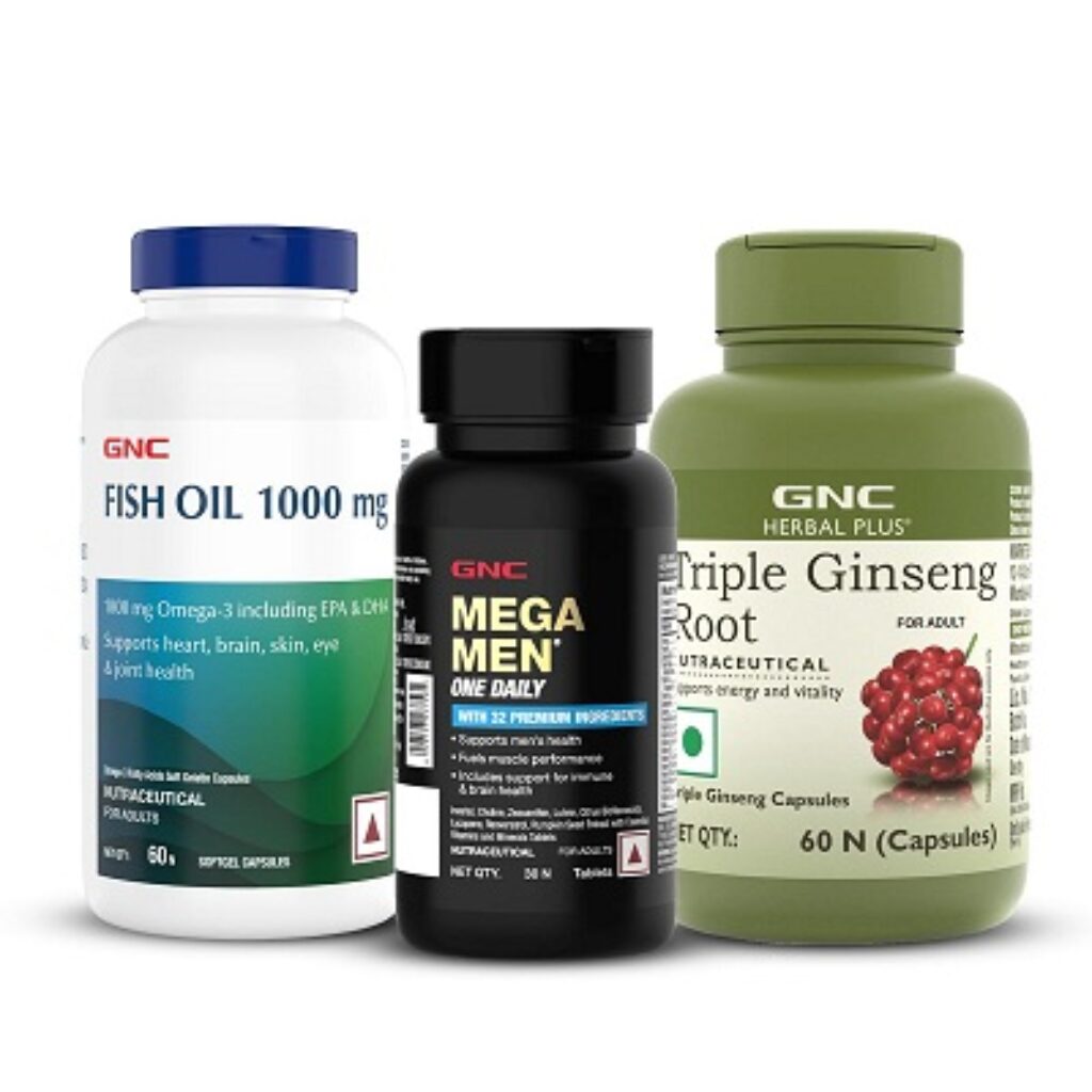 GNC Men's Energy, Immunity & Performance Trio | One Daily Multivitamin (30 Tablets)