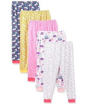 MINITATU Girls Cotton Pajama Bottom Multicolour 7 Years-8 Years
